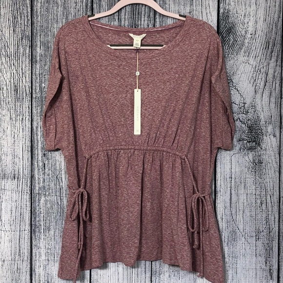 Caslon Tops - Caslon Tie Waist Peplum Top Shirt Women Petite/L